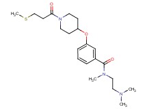 N-[2-(dimethylamino)ethyl]-N-methyl-3-({1-[3-(methylthio)propanoyl]-4-piperidinyl}oxy)benzamide