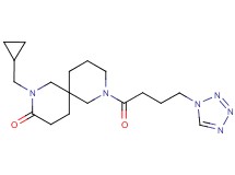 2-(cyclopropylmethyl)-8-[4-(1H-tetrazol-1-yl)butanoyl]-2,8-diazaspiro[5.5]undecan-3-one