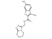 3,6-dimethyl-N-(5,6,7,8-tetrahydro[1,2,4]triazolo[4,3-a]pyridin-3-ylmethyl)-1-benzofuran-2-carboxamide