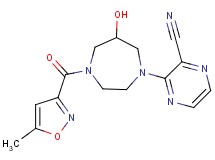 3-{6-hydroxy-4-[(5-methylisoxazol-3-yl)carbonyl]-1,4-diazepan-1-yl}pyrazine-2-carbonitrile