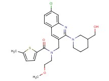 N-({7-chloro-2-[3-(hydroxymethyl)-1-piperidinyl]-3-quinolinyl}methyl)-N-(2-methoxyethyl)-5-methyl-2-thiophenecarboxamide