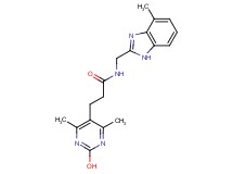 3-(2-hydroxy-4,6-dimethylpyrimidin-5-yl)-N-[(4-methyl-1H-benzimidazol-2-yl)methyl]propanamide