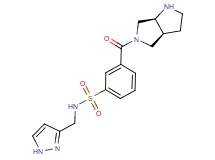 3-[(3aS*,6aS*)-hexahydropyrrolo[3,4-b]pyrrol-5(1H)-ylcarbonyl]-N-(1H-pyrazol-3-ylmethyl)benzenesulfonamide
