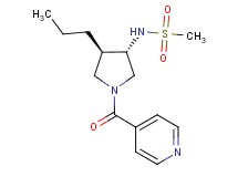 N-[(3S*,4R*)-1-isonicotinoyl-4-propyl-3-pyrrolidinyl]methanesulfonamide
