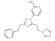 2-methyl-4-{3-(2-phenylethyl)-5-[2-(1H-1,2,4-triazol-1-yl)ethyl]-1H-1,2,4-triazol-1-yl}pyridine