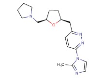 3-(2-methyl-1H-imidazol-1-yl)-6-{[(2S,5R)-5-(pyrrolidin-1-ylmethyl)tetrahydrofuran-2-yl]methyl}pyridazine