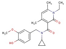 N-cyclopropyl-1-ethyl-N-(4-hydroxy-3-methoxybenzyl)-4,6-dimethyl-2-oxo-1,2-dihydropyridine-3-carboxamide