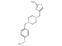 1-[(2-methyl-1,3-thiazol-4-yl)methyl]-4-[4-(methylthio)benzyl]piperazine