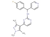 N-[(4-fluorophenyl)(4-pyridinyl)methyl]-4-(1,3,5-trimethyl-1H-pyrazol-4-yl)-2-pyrimidinamine trifluoroacetate