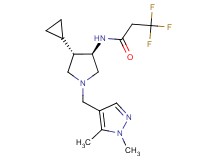 N-{rel-(3R,4S)-4-cyclopropyl-1-[(1,5-dimethyl-1H-pyrazol-4-yl)methyl]-3-pyrrolidinyl}-3,3,3-trifluoropropanamide hydrochloride
