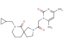 7-(cyclopropylmethyl)-2-[(4,6-dimethyl-2-oxopyrimidin-1(2H)-yl)acetyl]-2,7-diazaspiro[4.5]decan-6-one