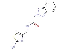 N-[(2-amino-1,3-thiazol-4-yl)methyl]-2-(2H-1,2,3-benzotriazol-2-yl)acetamide trifluoroacetate