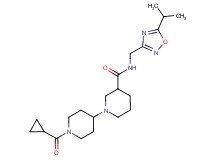 1'-(cyclopropylcarbonyl)-N-[(5-isopropyl-1,2,4-oxadiazol-3-yl)methyl]-1,4'-bipiperidine-3-carboxamide