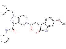 N-cyclopentyl-1-isobutyl-5-[(6-methoxy-2-oxo-2,3-dihydro-1H-indol-3-yl)acetyl]-4,5,6,7-tetrahydro-1H-pyrazolo[4,3-c]pyridine-3-carboxamide