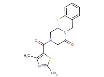 4-[(2,4-dimethyl-1,3-thiazol-5-yl)carbonyl]-1-(2-fluorobenzyl)-2-piperazinone