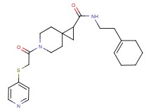 N-[2-(1-cyclohexen-1-yl)ethyl]-6-[(4-pyridinylthio)acetyl]-6-azaspiro[2.5]octane-1-carboxamide