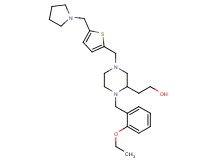2-(1-(2-ethoxybenzyl)-4-{[5-(1-pyrrolidinylmethyl)-2-thienyl]methyl}-2-piperazinyl)ethanol