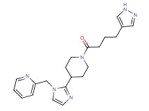 2-[(2-{1-[4-(1H-pyrazol-4-yl)butanoyl]-4-piperidinyl}-1H-imidazol-1-yl)methyl]pyridine