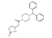 5-{2-[4-(diphenylmethyl)-1-piperazinyl]-2-oxoethyl}-2-pyrrolidinone