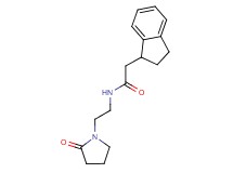2-(2,3-dihydro-1H-inden-1-yl)-N-[2-(2-oxo-1-pyrrolidinyl)ethyl]acetamide