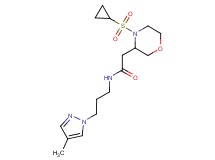 2-[4-(cyclopropylsulfonyl)-3-morpholinyl]-N-[3-(4-methyl-1H-pyrazol-1-yl)propyl]acetamide
