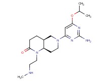 (4aS*,8aR*)-6-(2-amino-6-isopropoxypyrimidin-4-yl)-1-[2-(methylamino)ethyl]octahydro-1,6-naphthyridin-2(1H)-one