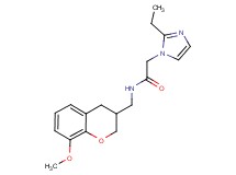 2-(2-ethyl-1H-imidazol-1-yl)-N-[(8-methoxy-3,4-dihydro-2H-chromen-3-yl)methyl]acetamide