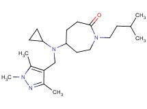 5-{cyclopropyl[(1,3,5-trimethyl-1H-pyrazol-4-yl)methyl]amino}-1-(3-methylbutyl)-2-azepanone