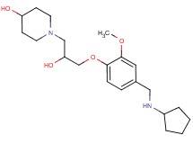 1-(3-{4-[(cyclopentylamino)methyl]-2-methoxyphenoxy}-2-hydroxypropyl)-4-piperidinol