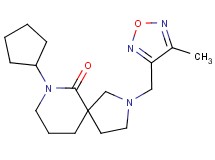7-cyclopentyl-2-[(4-methyl-1,2,5-oxadiazol-3-yl)methyl]-2,7-diazaspiro[4.5]decan-6-one