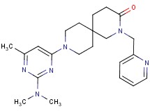 9-[2-(dimethylamino)-6-methylpyrimidin-4-yl]-2-(pyridin-2-ylmethyl)-2,9-diazaspiro[5.5]undecan-3-one