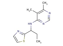 5,6-dimethyl-N-[1-(1,3-thiazol-2-yl)propyl]pyrimidin-4-amine