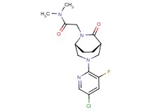 2-[(1S*,5R*)-3-(5-chloro-3-fluoro-2-pyridinyl)-7-oxo-3,6-diazabicyclo[3.2.2]non-6-yl]-N,N-dimethylacetamide