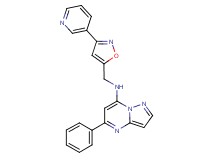 5-phenyl-N-[(3-pyridin-3-ylisoxazol-5-yl)methyl]pyrazolo[1,5-a]pyrimidin-7-amine