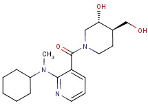 (3R*,4R*)-1-({2-[cyclohexyl(methyl)amino]-3-pyridinyl}carbonyl)-4-(hydroxymethyl)-3-piperidinol