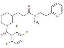 N-methyl-N-[2-(2-pyridinyl)ethyl]-3-[1-(2,3,6-trifluorobenzoyl)-3-piperidinyl]propanamide