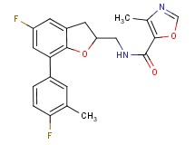 N-{[5-fluoro-7-(4-fluoro-3-methylphenyl)-2,3-dihydro-1-benzofuran-2-yl]methyl}-4-methyl-1,3-oxazole-5-carboxamide