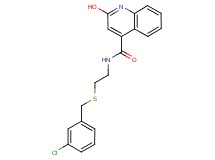 N-{2-[(3-chlorobenzyl)thio]ethyl}-2-hydroxy-4-quinolinecarboxamide