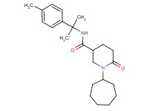 1-cycloheptyl-N-[1-methyl-1-(4-methylphenyl)ethyl]-6-oxo-3-piperidinecarboxamide
