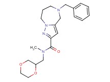 5-benzyl-N-(1,4-dioxan-2-ylmethyl)-N-methyl-5,6,7,8-tetrahydro-4H-pyrazolo[1,5-a][1,4]diazepine-2-carboxamide