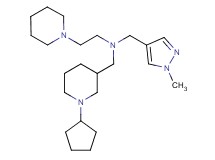 N-[(1-cyclopentyl-3-piperidinyl)methyl]-N-[(1-methyl-1H-pyrazol-4-yl)methyl]-2-(1-piperidinyl)ethanamine