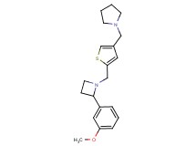 1-[(5-{[2-(3-methoxyphenyl)azetidin-1-yl]methyl}-3-thienyl)methyl]pyrrolidine