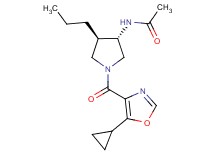 N-{(3S*,4R*)-1-[(5-cyclopropyl-1,3-oxazol-4-yl)carbonyl]-4-propyl-3-pyrrolidinyl}acetamide