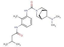 (8-syn)-8-(dimethylamino)-N-{2-methyl-3-[(3-methylbutanoyl)amino]phenyl}-3-azabicyclo[3.2.1]octane-3-carboxamide