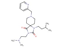3-[2-(dimethylamino)ethyl]-1-(3-methylbutyl)-8-(2-pyridinylmethyl)-1,3,8-triazaspiro[4.5]decane-2,4-dione