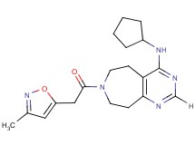N-cyclopentyl-7-[(3-methylisoxazol-5-yl)acetyl]-6,7,8,9-tetrahydro-5H-pyrimido[4,5-d]azepin-4-amine
