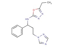 5-ethyl-N-[1-phenyl-3-(1H-1,2,4-triazol-1-yl)propyl]-1,3,4-oxadiazol-2-amine