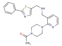 1-[2-(4-acetyl-1-piperazinyl)-3-pyridinyl]-N-[(2-phenyl-1,3-thiazol-5-yl)methyl]methanamine
