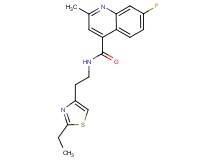 N-[2-(2-ethyl-1,3-thiazol-4-yl)ethyl]-7-fluoro-2-methyl-4-quinolinecarboxamide