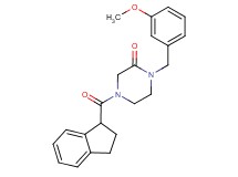 4-(2,3-dihydro-1H-inden-1-ylcarbonyl)-1-(3-methoxybenzyl)-2-piperazinone